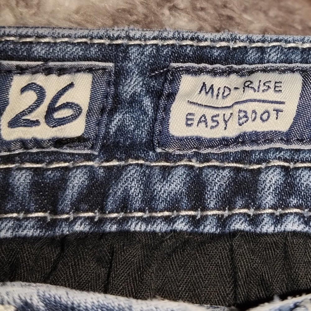 Miss Me Angel Wing Stud Bling Bootcut Jeans 26